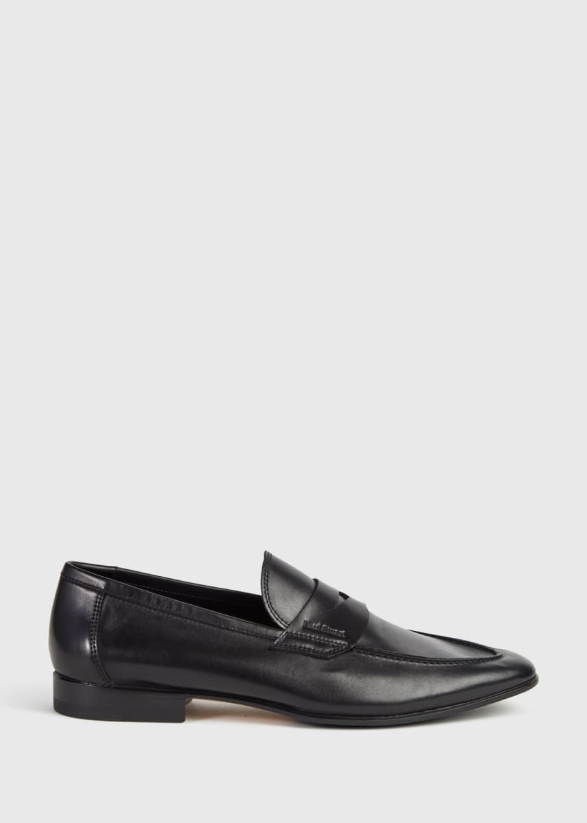 Harlan Leather Penny Loafer - Black Calf