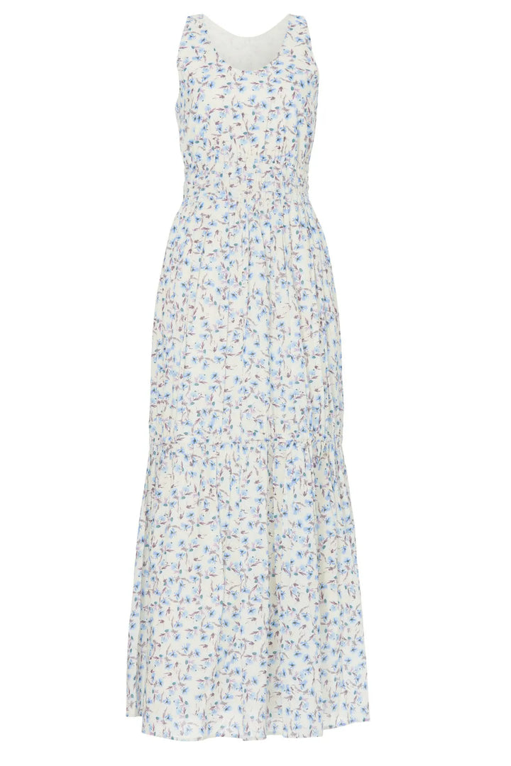 Floral Tiered Maxi Dress - Cream Multi
