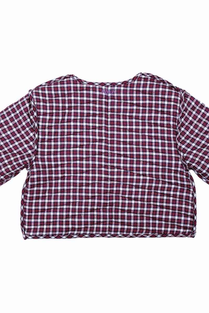 Purple Plaid Baby Jacket Quilt