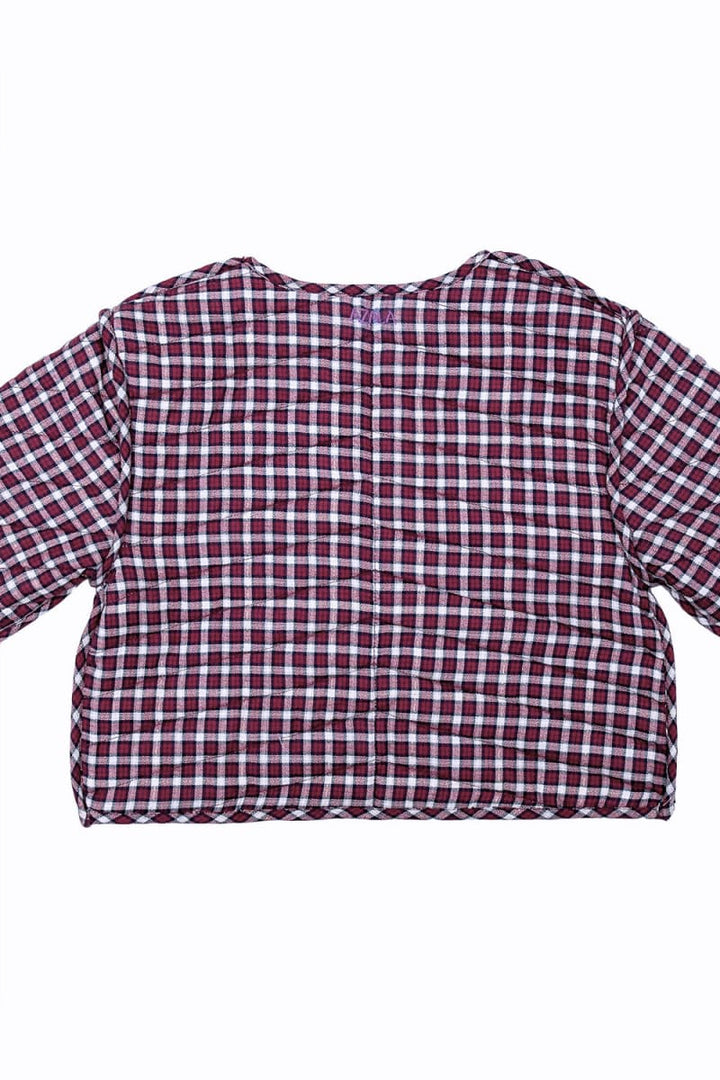 Purple Plaid Baby Jacket Quilt