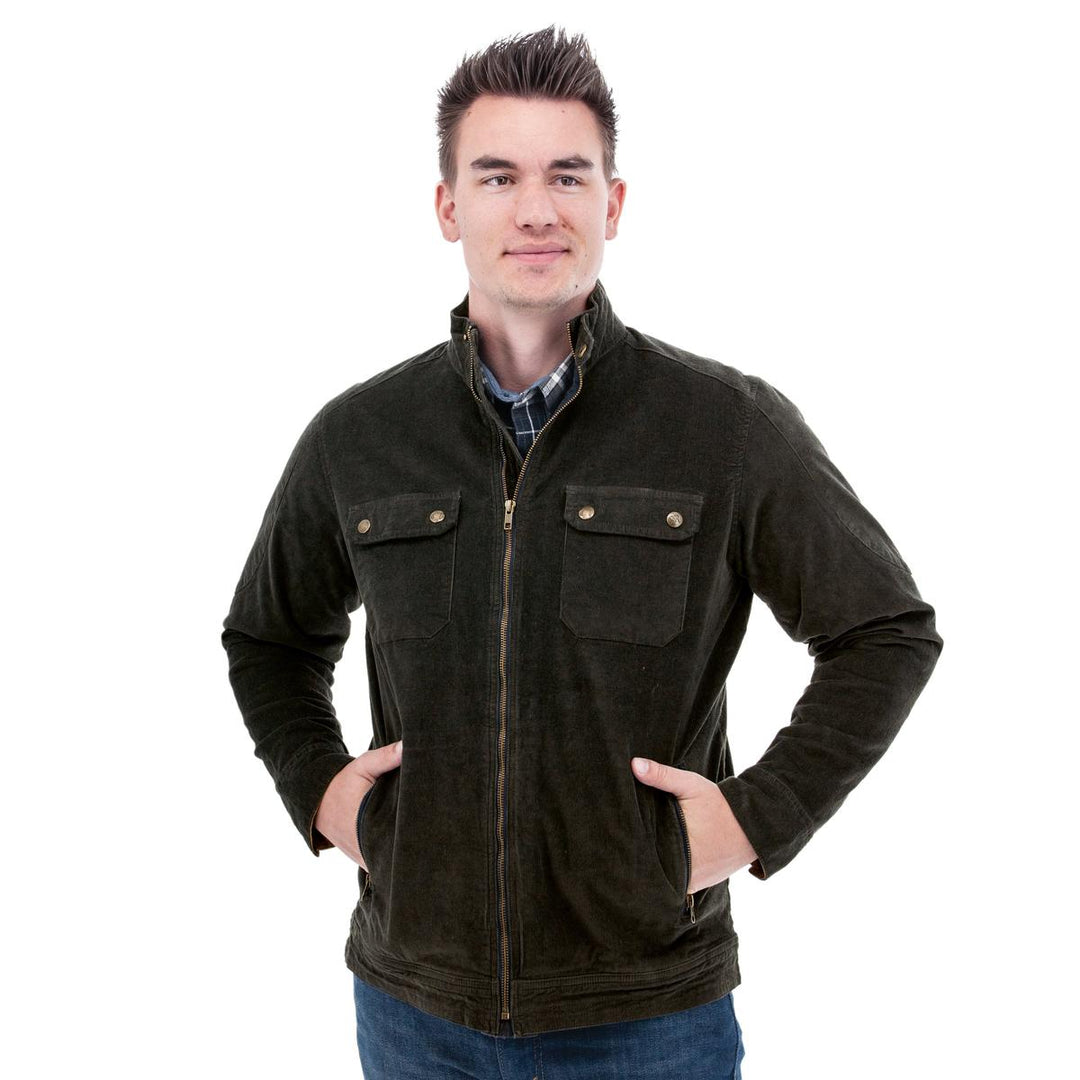 Milo Moto Cord Jacket - Smoke