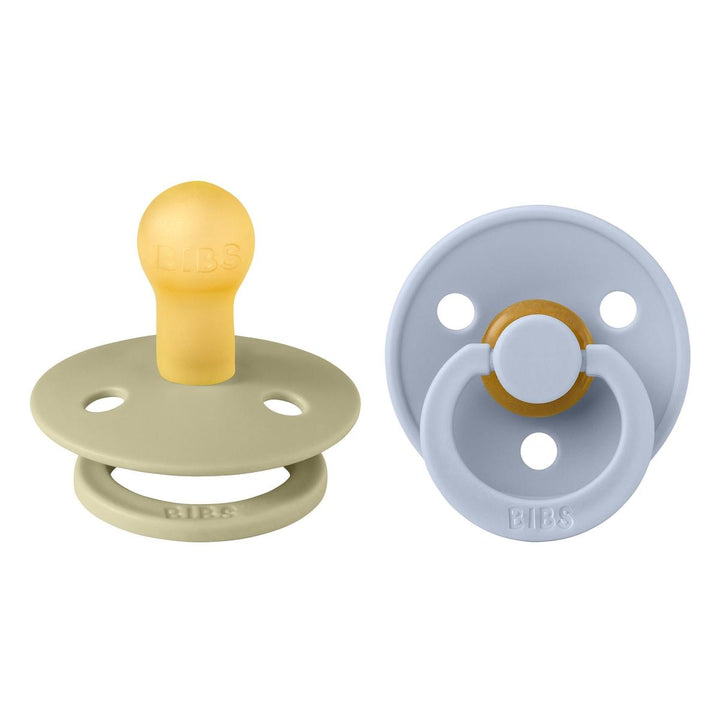 Bibs Pacifier 2 Pack - Khaki/Dusty Blue