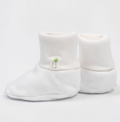 Bundle Of Joy Interlock Booties - Innocence White