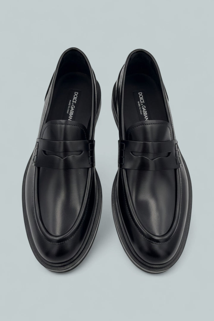 Altavilla Brushed Calfskin Loafers - Black