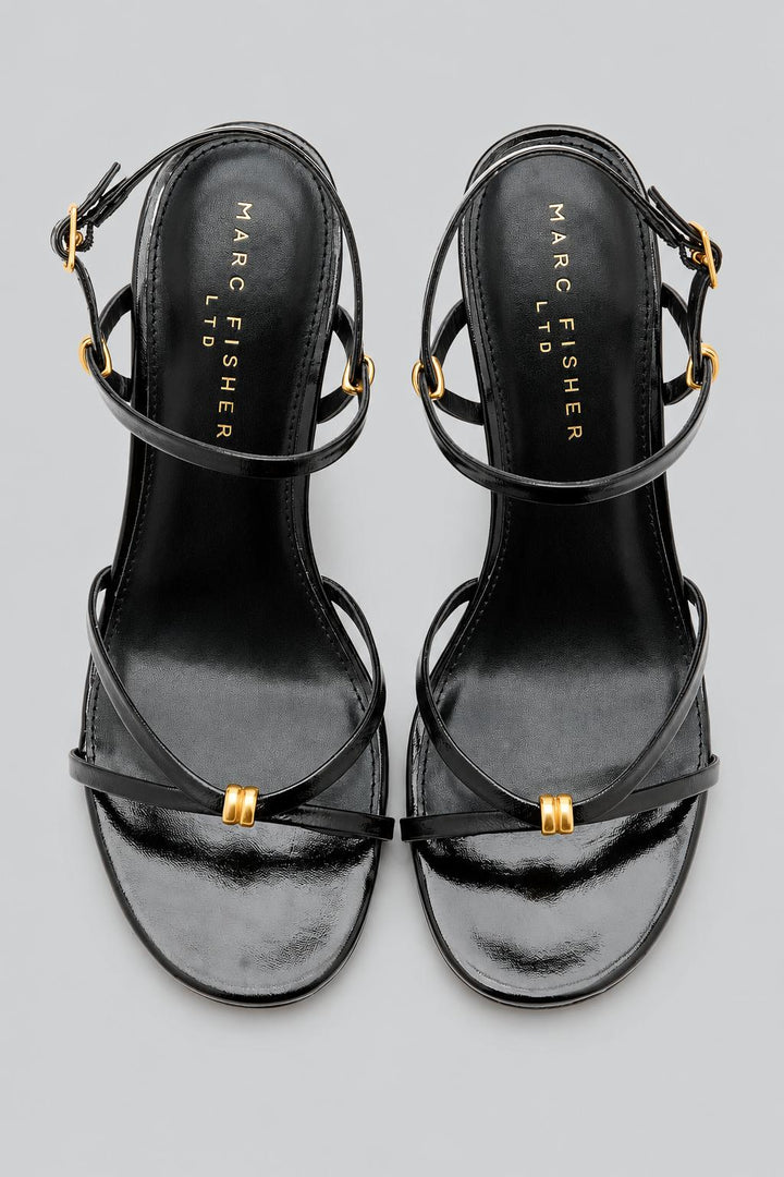 Faithy Wedge Dress Sandals - Black 001 Leather