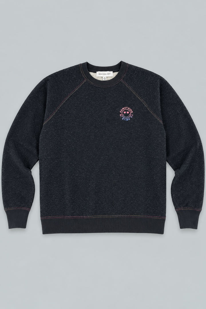 Something To Smile In Sweatshirt - Black