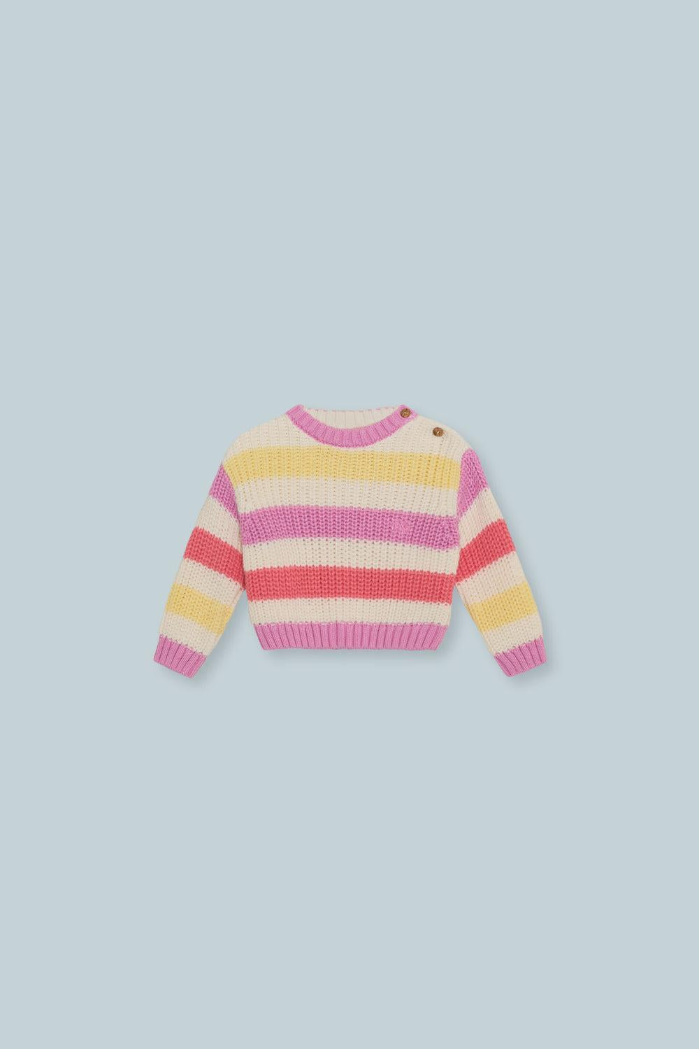 Celosia Baby Jumper Pink Lavander Stripes