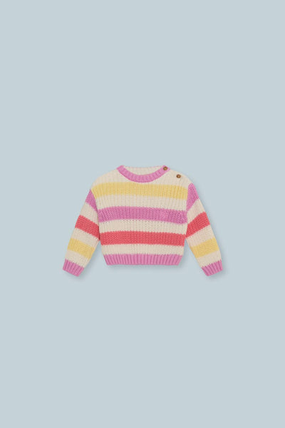 Celosia Baby Jumper Pink Lavander Stripes
