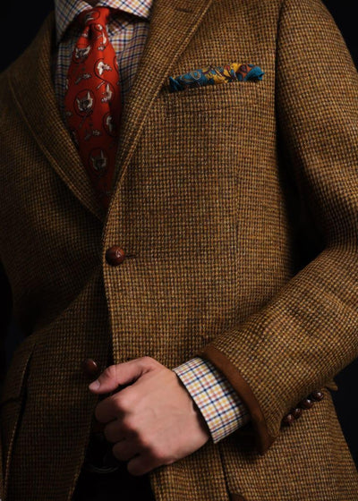 The Highlander Shetland Wool Jacket - Tobacco