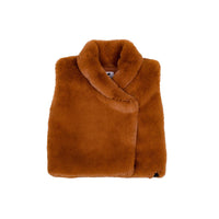 Kids Faux Fur Vest - Rust