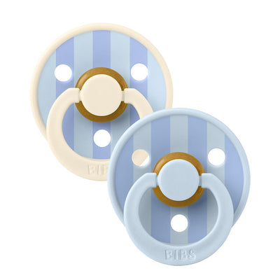 Bibs Pacifier 2 Pack - Baby Blue Dusty Blue mix