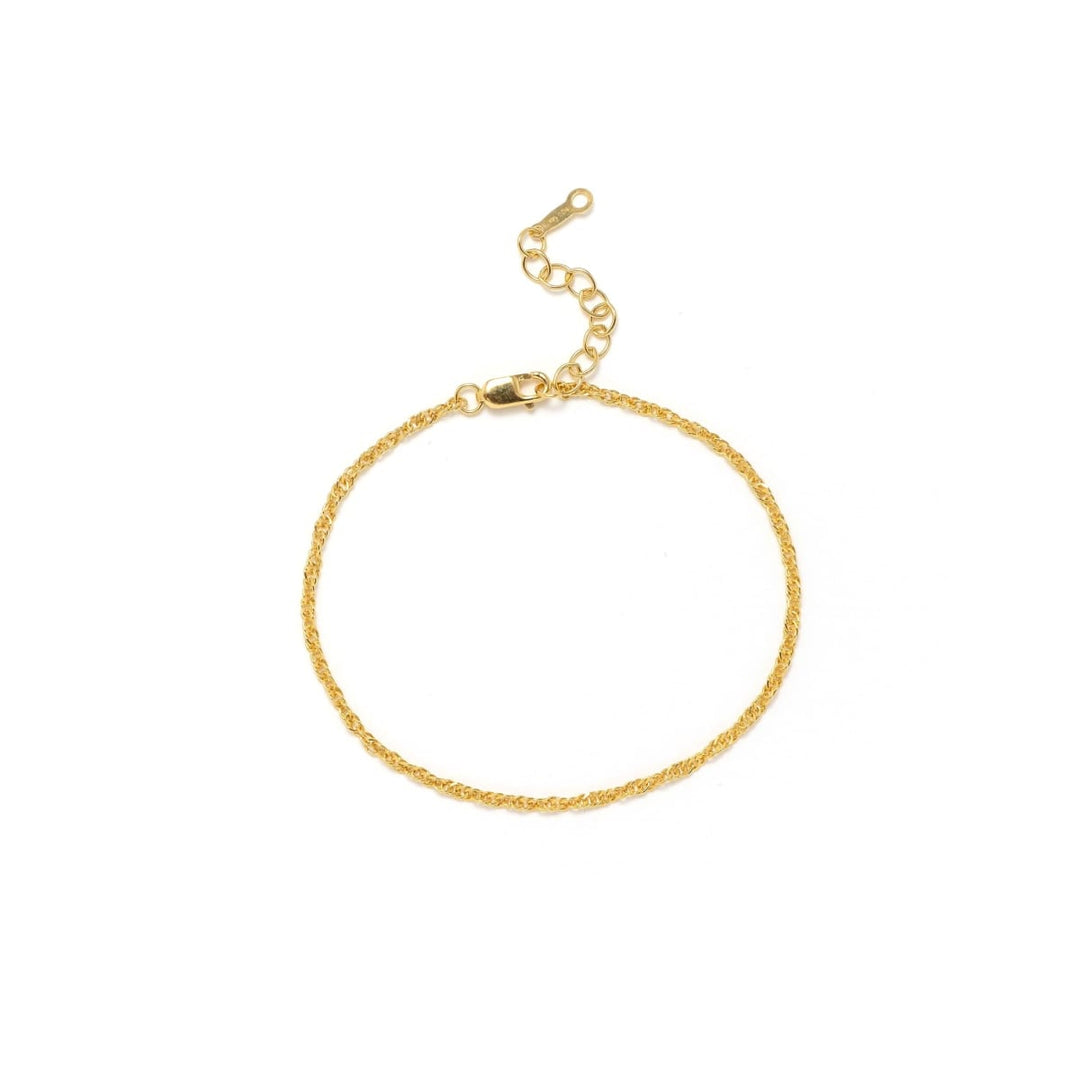 Singapore Chain Gold-Filled Bracelet