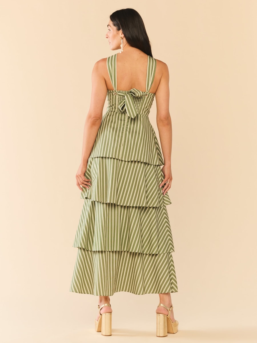 Emma Dress - Meadow Stripe