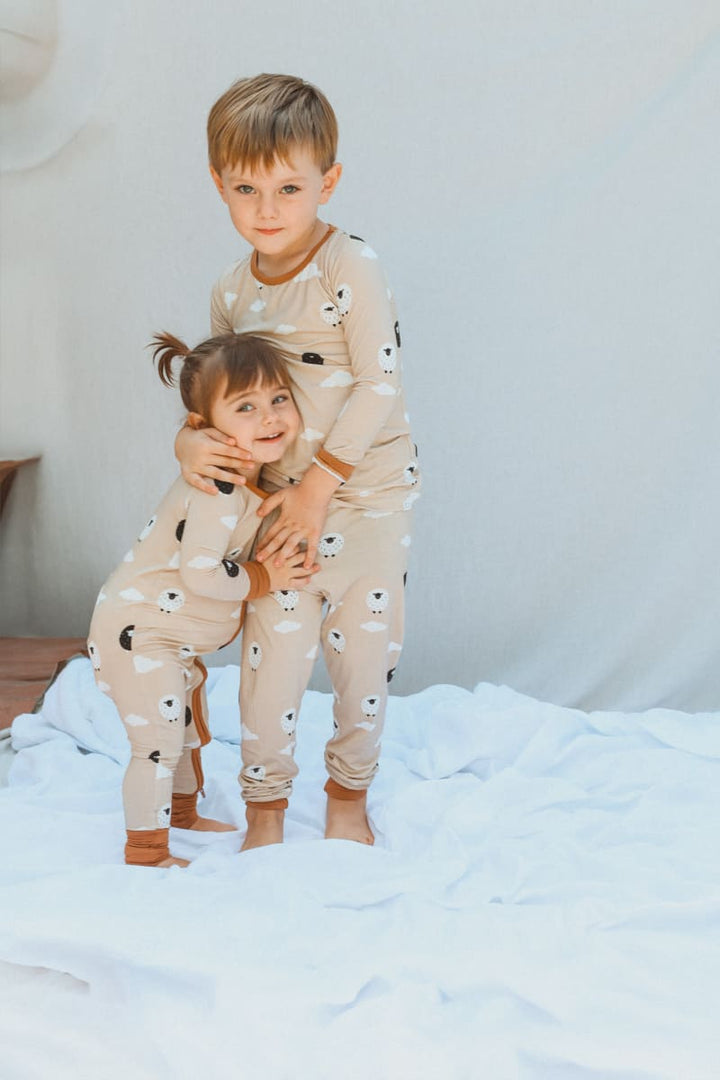 Bamboo Zip Romper - Sheep Dreams