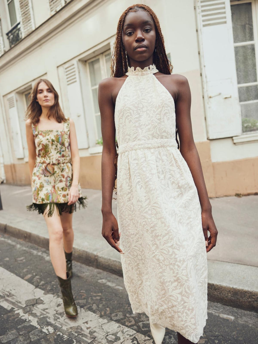 Ilona Midi Dress - Ivory Crochet Lace - FINAL SALE - Dresses