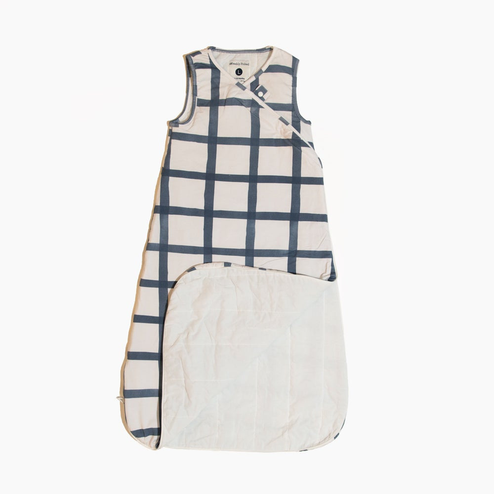 Indigo Windowpane Blanket Sleeper - Swaddle - Baby