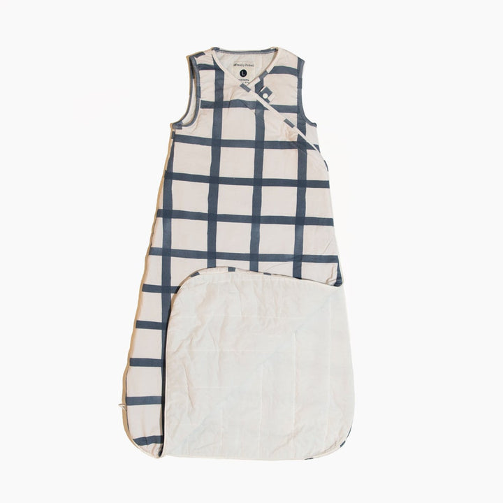 Indigo Windowpane Blanket Sleeper - Swaddle - Baby