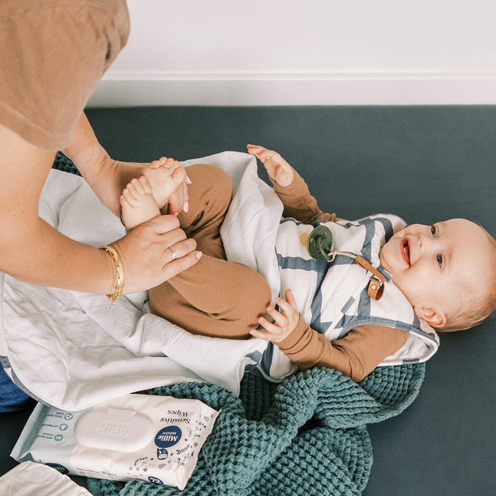Indigo Windowpane Blanket Sleeper - Swaddle - Baby