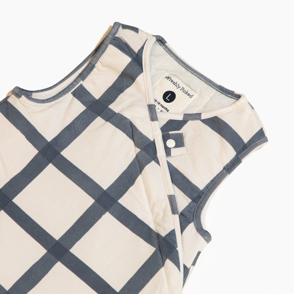 Indigo Windowpane Blanket Sleeper - Swaddle - Baby