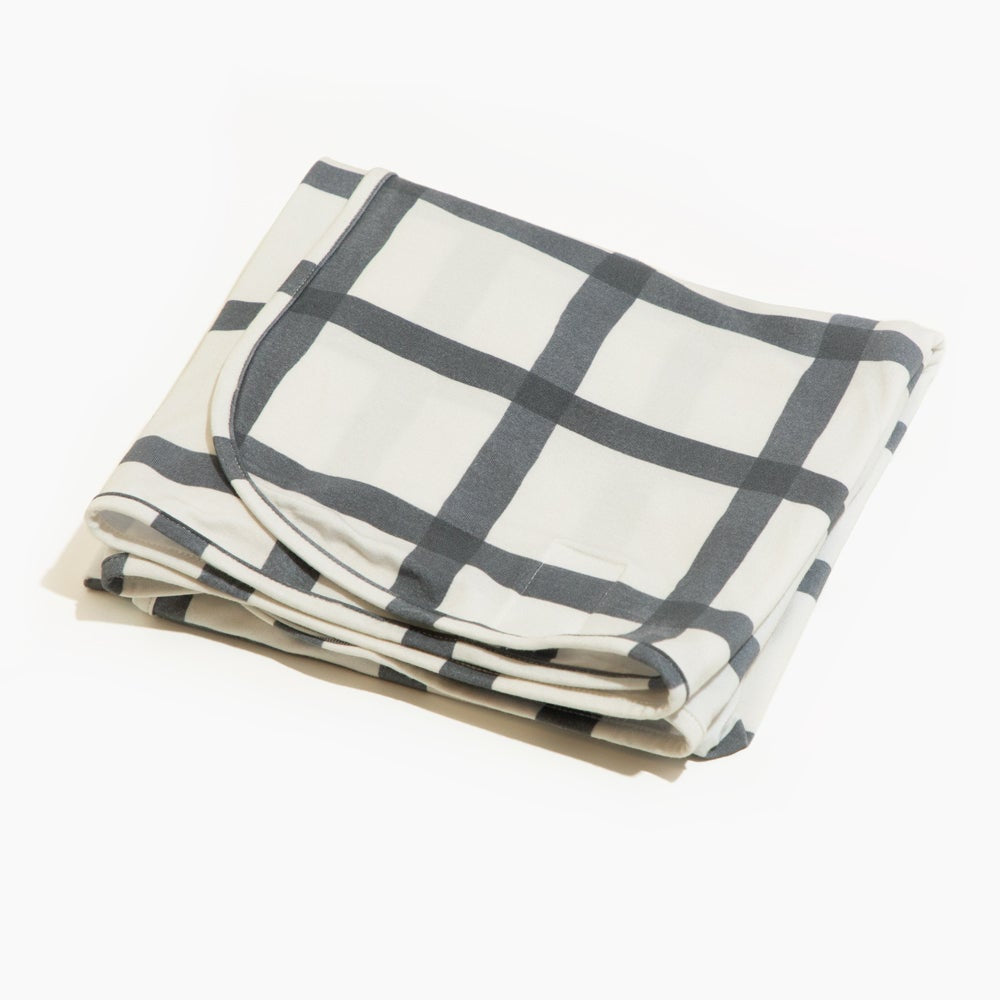 Indigo Windowpane Swaddle II - Swaddle - Baby