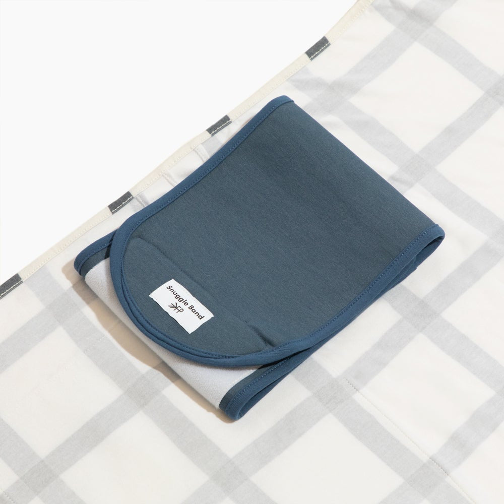 Indigo Windowpane Swaddle II - Swaddle - Baby