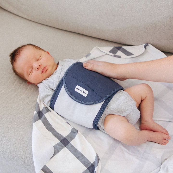 Indigo Windowpane Swaddle II - Swaddle - Baby