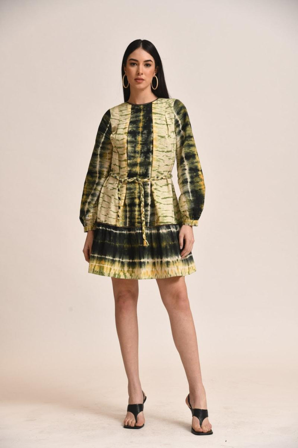 Indira Mini Dress - Olive - Dresses