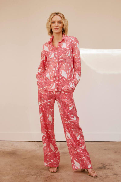 Infinite Chains Resort Pant - Hot Coral - Pants