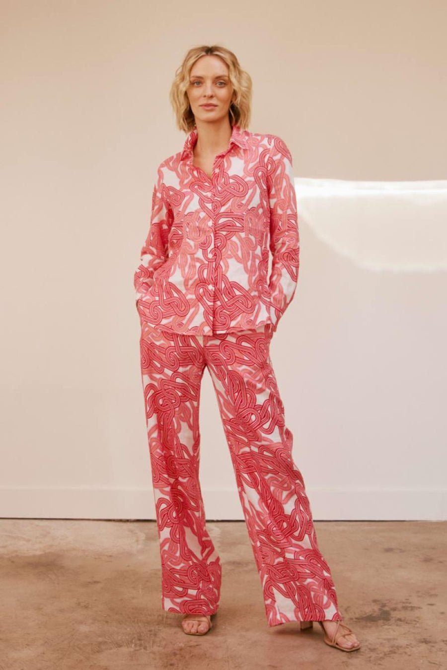 Infinite Chains Resort Pant - Hot Coral - Pants