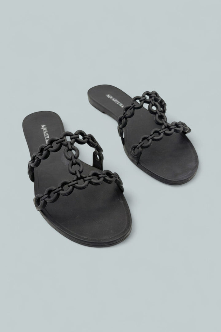 Infinity Chain Jelly Sandals - Black - EU 37 - Sandals