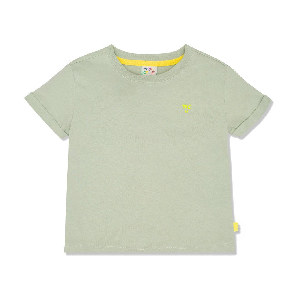 MC Light Sage Kid T-Shirt - Light Sage/neon