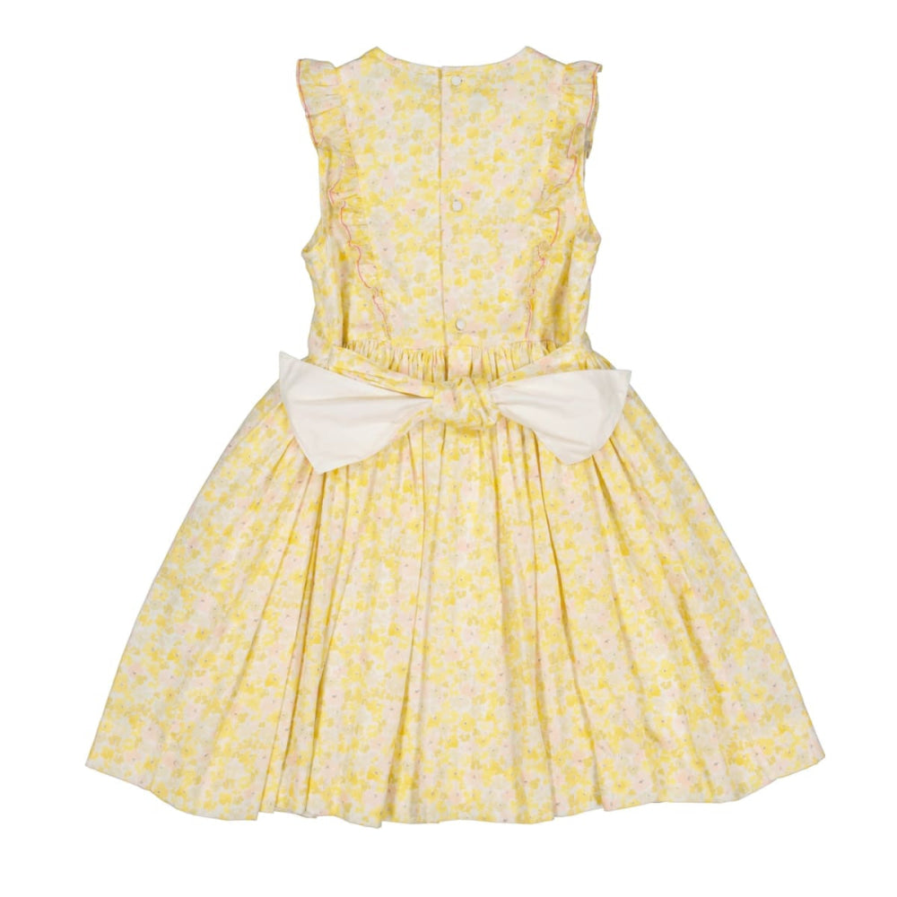 Iris Smocked Dress - Yellow Floral - 4T - Dresses
