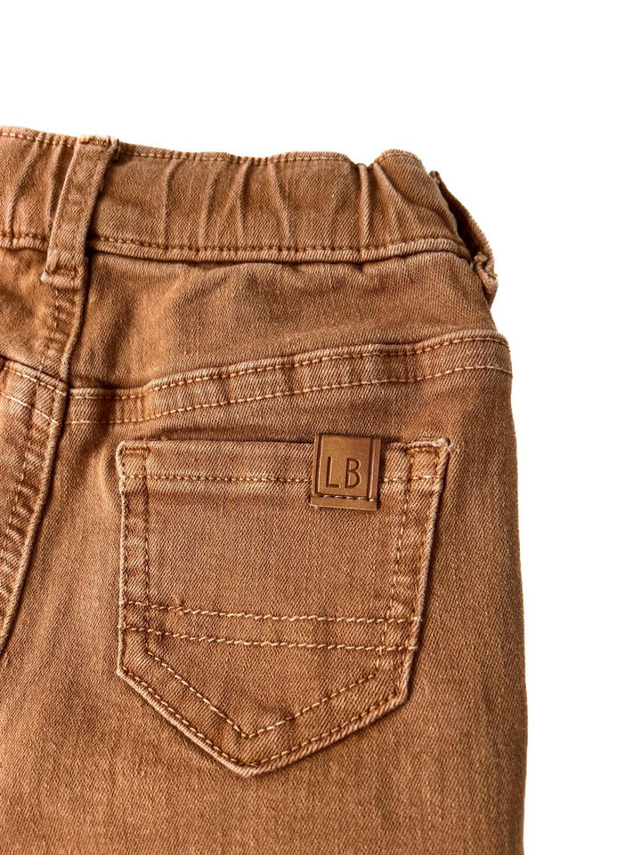 Baby Boys Rolled Denim Short - Dark Camel