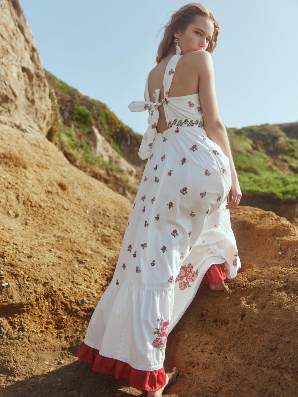 Isabel Dress - Sugar/Salsa Ditsy Floral/Salsa Floral Embroidery - FINAL SALE - Dresses