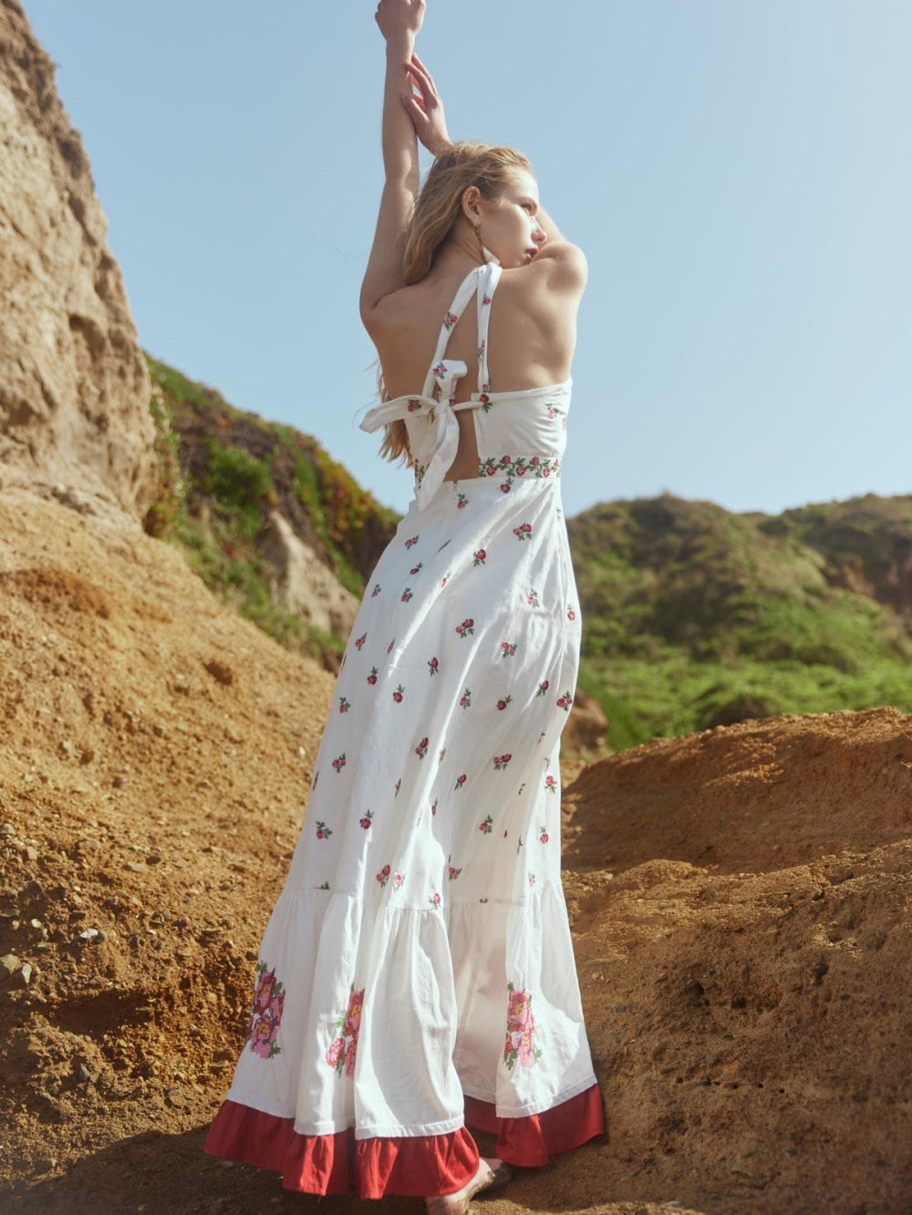 Isabel Dress - Sugar/Salsa Ditsy Floral/Salsa Floral Embroidery - FINAL SALE - Dresses