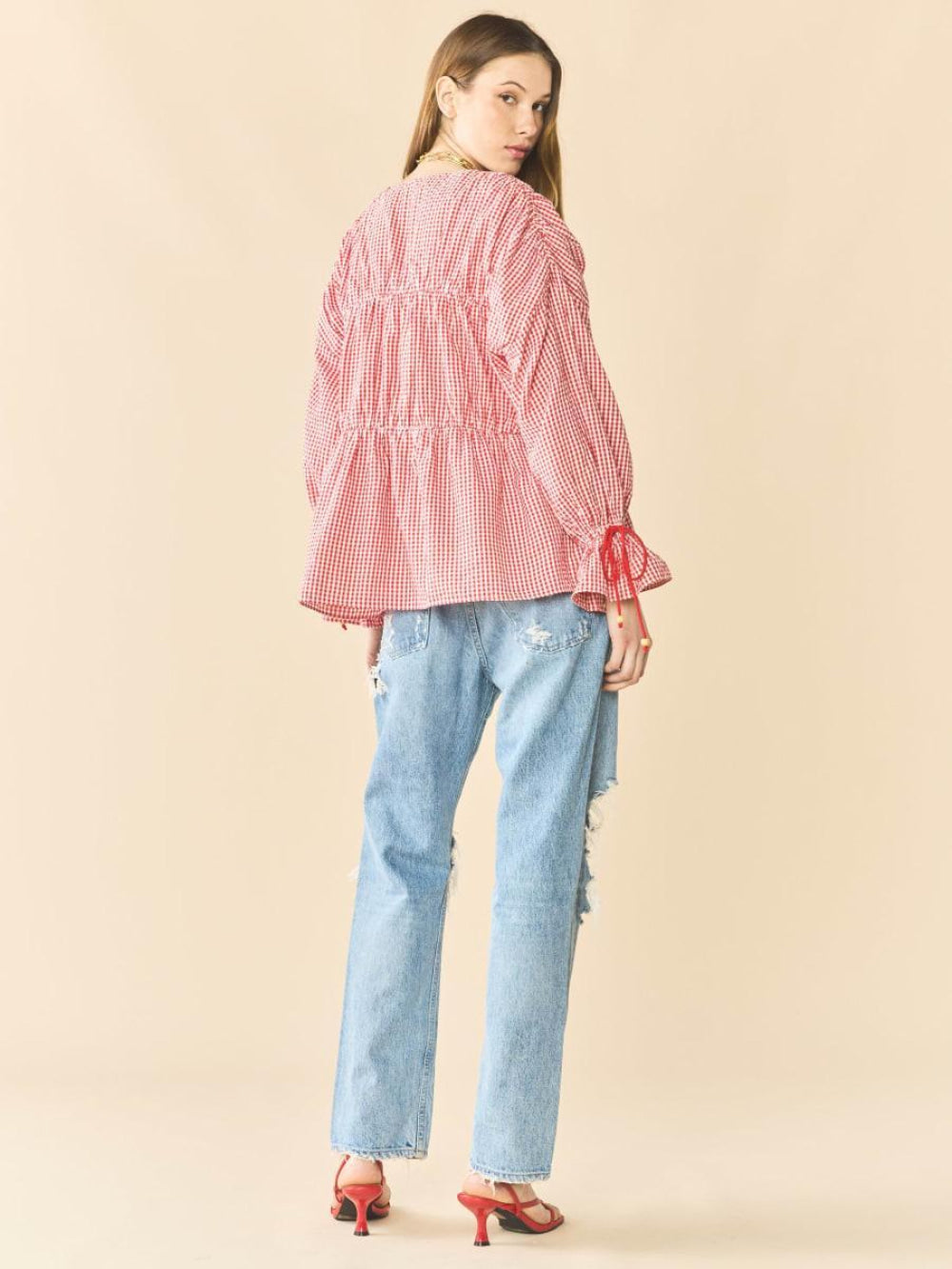 Isle Top x Rainey - Red Gingham - Blouse