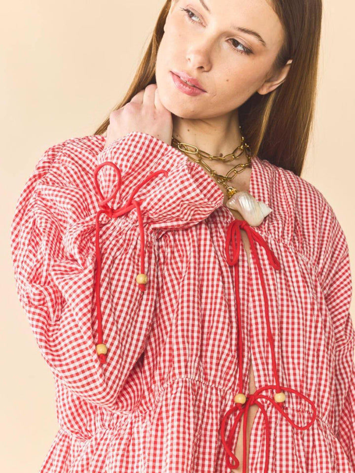 Isle Top x Rainey - Red Gingham - Blouse