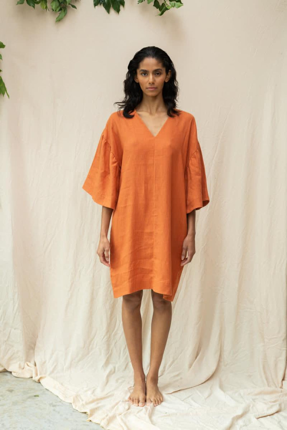 Isolde-May Linen Dress - Terracotta - Dresses