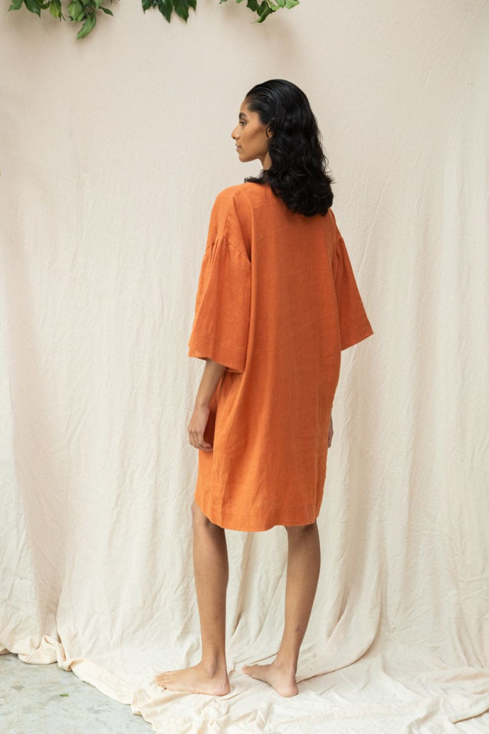 Isolde-May Linen Dress - Terracotta - Dresses