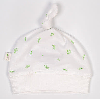 Bundle Of Joy Top Knot Interlock Cap - Innocence White