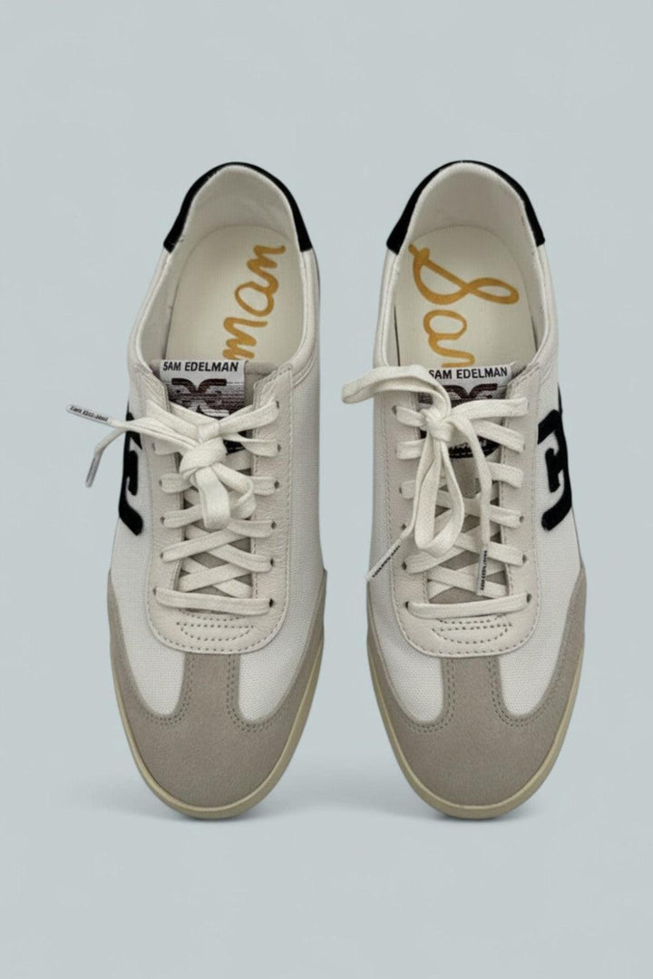 Ivey Lace-Up Sneakers - Greige/Bright White/Black - 8.5 - Sneaker
