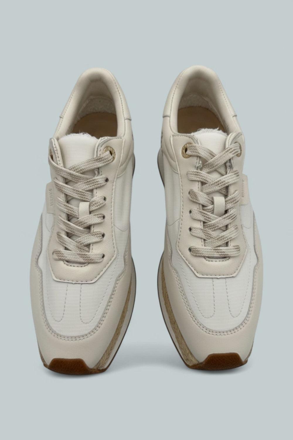 Ivone Platform Sneakers - White Leather - 7 - Sneaker