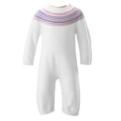 Ivory Fairisle Knit Playsuit - Playsuit