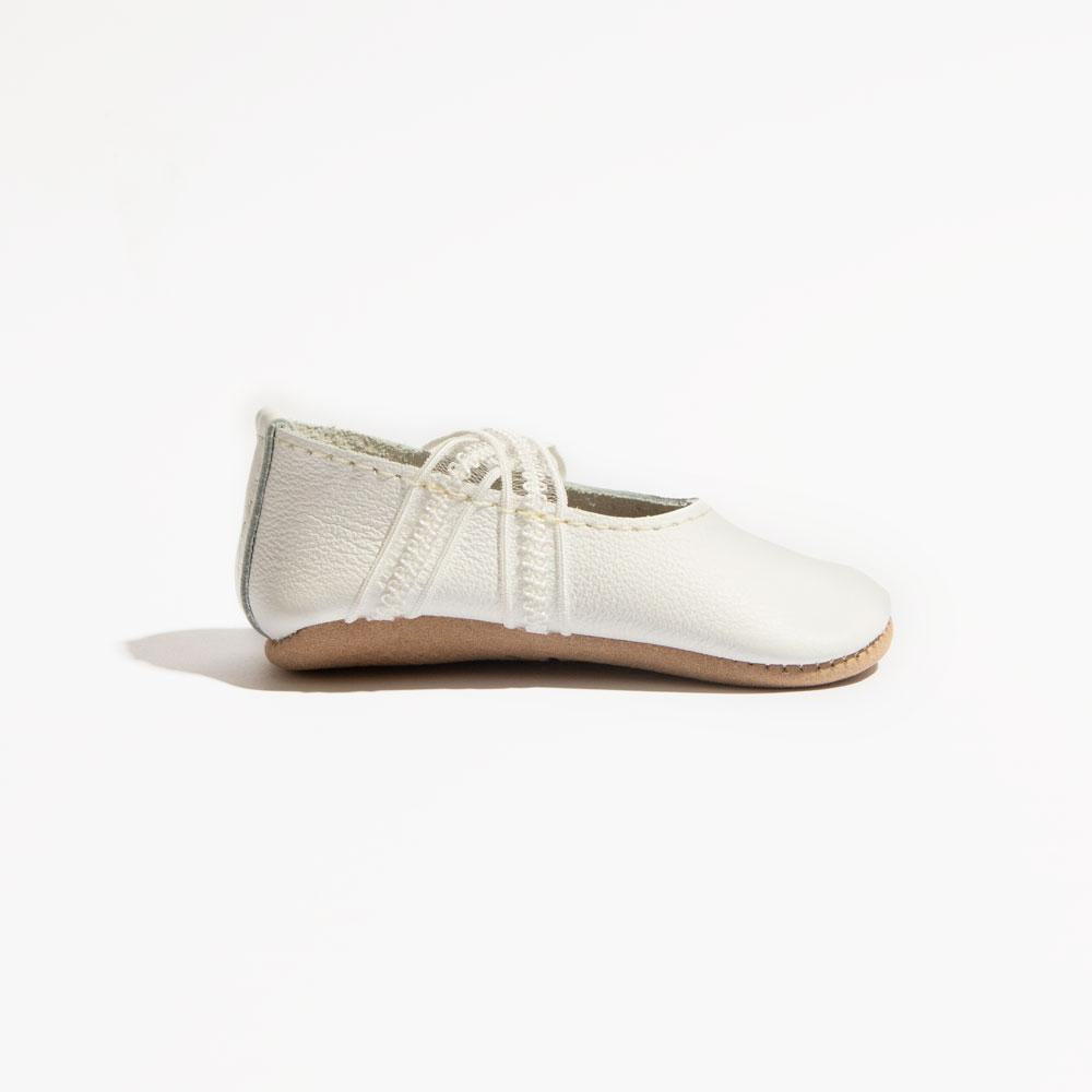 Ivory Lace Ballet Slipper Baby Shoe - ’Flats - Baby Kids Adult All’