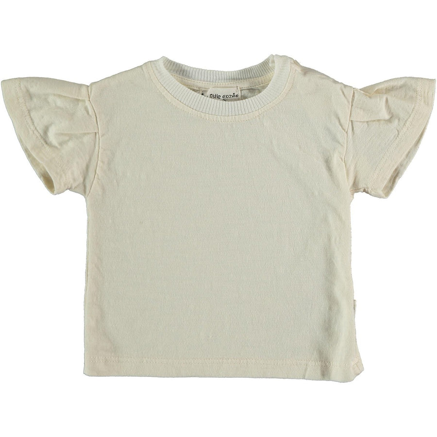 Baby Organic Cotton Flame T-Shirt - Ivory T-Shirts My Little Cozmo 