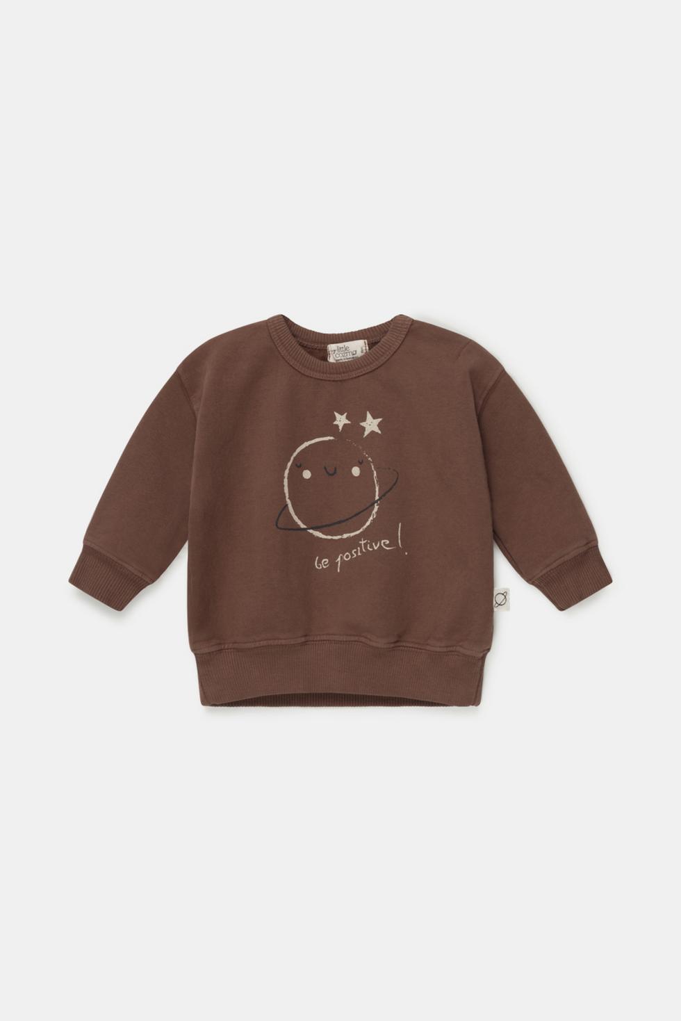 Organic baby print sweatshirt - Brown