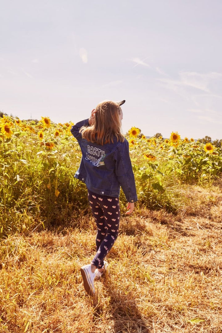 Hearts Kid Legging - Blue Ribbon Hearts