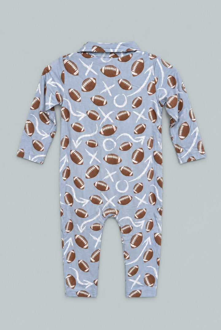 Long Sleeve Polo Romper - Patrick