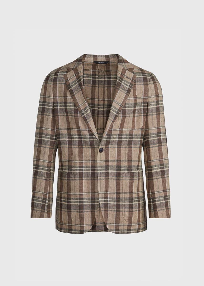 Phineas Cole Large Plaid Jacket - Mink/Brown