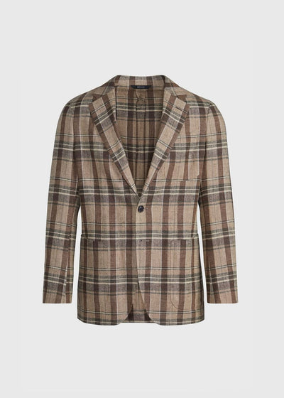Phineas Cole Large Plaid Jacket - Mink/Brown